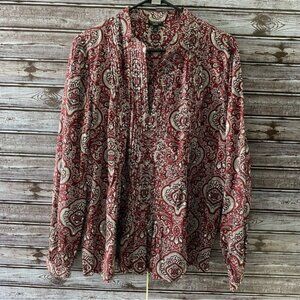 Talbots Women's V-Neck Long-Sleeved Top Size XL‎
